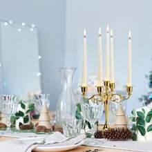 象牙色锥形蜡烛，多支装，无香无烟锥形蜡烛，直径25.4厘米，持久燃烧时间约7-8小时，石蜡材质，棉芯 - 高10inch - 查看 7