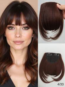 10 Inch Natural Straight Synthetic Hair Bangs Clip-In Hair Extensions - Multicolor - View 15