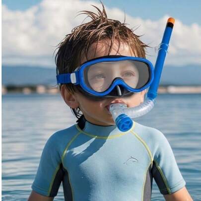 Juego de esnórquel para niños de 4 a 12 años, que incluye gafas de natación antivaho y esnórquel seco, adecuado para nadar y hacer esnórquel