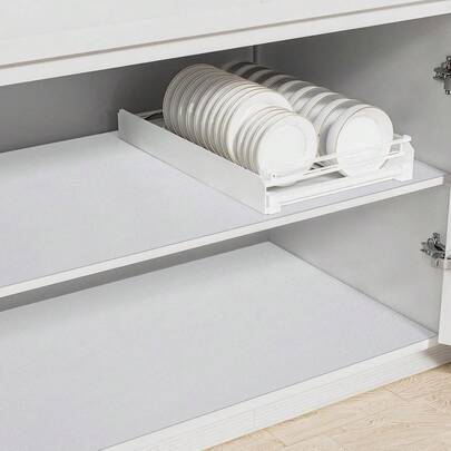 1 rollo de revestimiento antideslizante para cajones, impermeable, a prueba de aceite, a prueba de polvo, lavable, sin adhesivo, superficie texturizada antideslizante, fácil de limpiar, adecuado para gabinetes de cocina, refrigeradores, salas de almacenamiento, armarios de zapatos, gabinetes de baño, hogar, apartamento, organización de almacenamiento en dormitorio