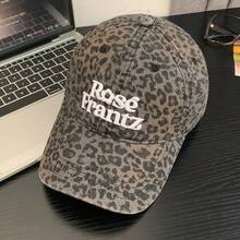 时尚豹纹棒球帽，复古美式宽檐棒球帽，适合生日派对 - A - 查看 14
