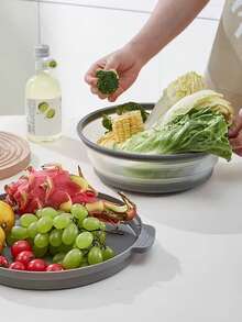 2pcs (Food Cover + Tray) Foldable Microwave Oven Splash Cover - Transparent, Multi-Layered, Dishwasher Cleanable Food Cover, Suitable For Microwave Ovens, Kitchen Splash Covers | Ventilation Cover | Multi-Layered Structure, Microwave Oven Food Cover - Solid Color - View 4