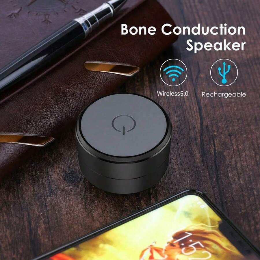 Loa mini không dây dẫn truyền qua xương, máy phát nhạc âm thanh nổi bass di động, quà tặng Ngày của Cha/Sinh nhật - Pin 400mAh