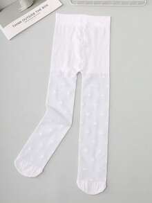 4 Pairs Girls' Breathable Sheer Tights, Star Pattern Cute & Sweet Girls' Leggings, Versatile Daily Wear Children Pantyhose, Spring/Summer - Multicolor - View 7