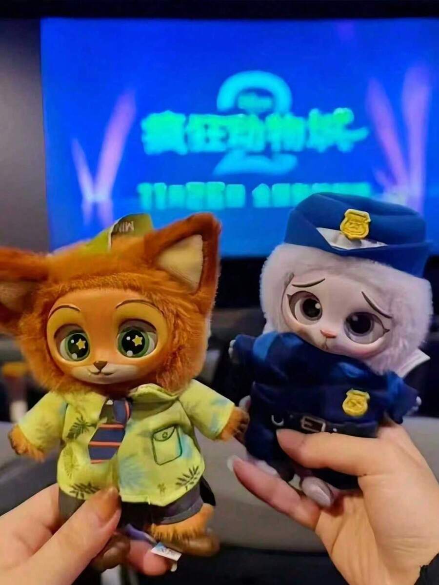 Nick And Judy 成长之旅系列盲盒礼品吊坠，动物城果冻系列玩偶，Nick And Judy 背包挂饰（随机款式发货）