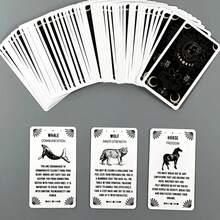 你的力量动物——反映你所拥有的特质，守护动物：54张卡片（附PDF指南） - 黑色 - 查看 8