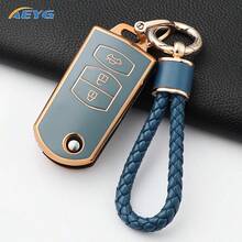 For Demio 2 3 5 6 M3 M5 M6 CX-5 CX7 CX9 RX8 MX5 MPV 2 3 Buttons TPU Shell Fob Holder Car Flip Key Case Cover Keyless - C - View 4