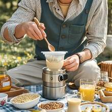 1pc Coffee/Soy Milk Residue Filter Net, 100/200/400 Mesh Filter, Home Juicer Strainer, Detachable Residue Filter, Educational Supplies, Kitchen Accessories, Essential Kitchen Tool Gift, Space-Saving Kitchen Storage, Christmas Kitchen Gift Idea, Filter Net, Mesh Filter, 100 Mesh Filter, Kitchen Filter Net, Fine Mesh Filter, Food Strainer, Juice & Flour Filter - White - View 5