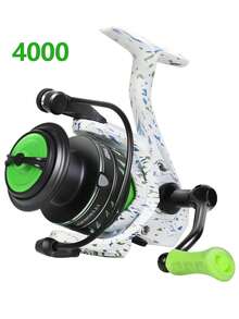 BILLINGS 纺车轮，最大拖拽力10公斤，齿轮比4.7:1/5.2:1，适用于海水和淡水，2000-5000系列，带金属线杯和摇臂 - 彩色 - 查看 11