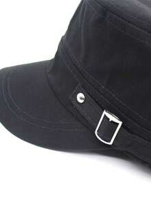 1 Stück/2 Stücke Unisex Nieten Militärmütze, flacher Baseballcap mit 3-Knopf-Schirm, geeignet für Outdoor, Wandern, Urlaub, Alltag - Verschiedenfarbig - Übersicht 7