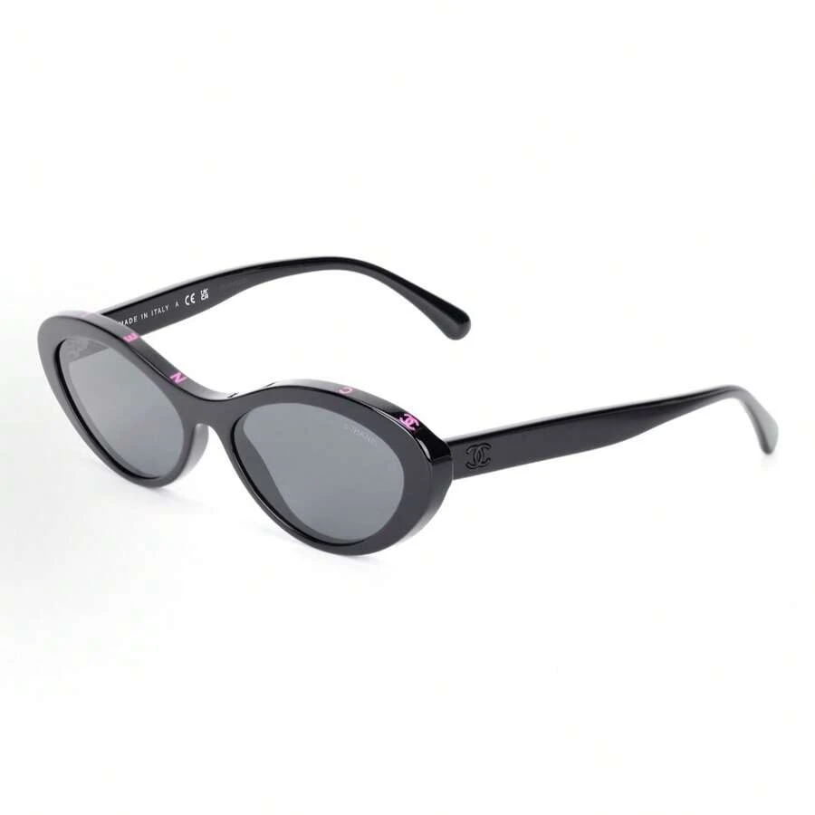 CHANEL Polarized Black Cat-Eye Sunglasses, Unisex Style. - View 1