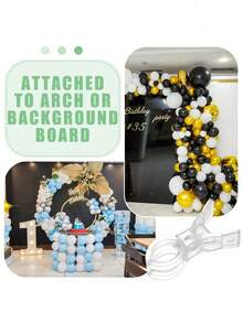 10pcs/5pcs/1pc Large Wedding Balloon Arch Clips - 3.5 Inch Heavy Duty Clear Plastic Spring Clips With Ergonomic Handles And Sturdy Bases, Suitable For Balloon Arch Kits, Birthday Decorations, Crafts, Weddings, Photography Studios, Craft Supplies - A - View 3