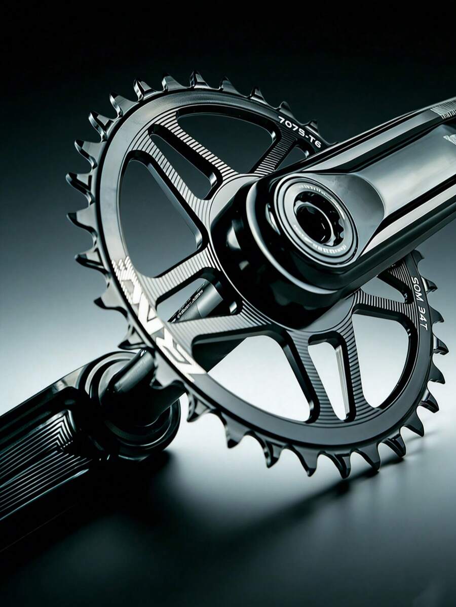 ZRACE 10/11/12 Speed Chainring, Eagle Tooth 7075 Aluminum CNC, 3mm Offset, Mountain Bike Chainring, Fits GXP Direct Mount Crankset, Compatible With Eagle - Black - View 1