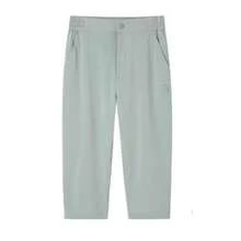 CAMEL CROWN Pantalones capri deportivos de secado rápido para mujer, pantalones casuales transpirables, de tejido que absorbe la humedad y elásticos para primavera y verano - Verde niebla marina - Ver 2