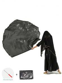 1 pieza Bandera de adoración para danza de alabanza con asta retráctil, bandera de alas de ángel en forma de semicírculo, adecuada para danza en la iglesia, 1 bandera + 1 asta retráctil - Multicolor - Ver 19