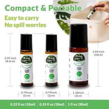 Leczhmyo Organic Castor Oil Roll On For Belly, Face, Body, Under Eyesu2013 Certified Organic, Cold Pressed, Hexane Free, Unrefined U2013 3 Glass Bottle Pure Roller Ball Castor Oil To Moisturize Skin, Lips - Trắng - Xem 7