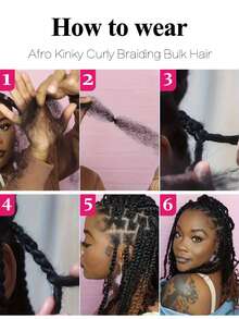 10/12/14 Inch Afro Kinky Curly Hair Bundles, 30g/Pc Natural Black Mixed, Suitable For Dreadlocks, Micro Braids, Braid Repair And Mini Twists - S1 - View 11
