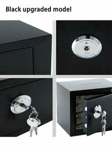 1pc Multifunctional Fireproof Safe Box, Steel Security Lock Safe Box, Small Hidden Safe Box, Can Store Cash, Jewelry, Important Documents - 9.06*6.69*6.69 Inches, Upgraded Lock Core For More Refined Safety, Safe In Cabinet, Safe On Desk, Car Safe, Fireproof & Anti-Theft Safe, Private Tool, Suitable For Important Document Box, Jewelry, Cash Management - Coin Payment - View 9