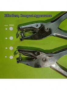 1pc Metal Single Hole Round Handheld Punch Tool, Suitable For Clothing, Tickets, DIY Crafts, Photo Albums, School Supplies, Back To School Items - Metal Version - View 9