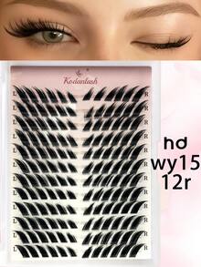 漫画风格仙女款纤长睫毛簇，狐狸眼尖刺款睫毛嫁接，自然款睫毛嫁接，长款DIY动漫单根睫毛，猫眼款，96片装 - C - 查看 8