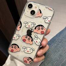 Local Shipping Within 24 Hours Phone Case Compatible With Apple 17 22-26 Galaxy Magnetic Phone Case Hard Case Crayon Shin-Chan Pajama Shin-Chan Couple Suitable For 16 15 14 13 11 12 Pro Max - 透明2 - 查看 4