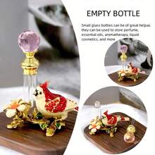 1 pieza Botella de gotero de cristal esmaltado de 4ml, dispensador recargable de perfume y aceites esenciales, adecuado para viajes y decoración del hogar (vacío) - Ver 7