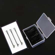 50pcs Studio Black U-Shaped Wavy Clips, Thickened Hair Clips, Bun Fixing U-Shaped Hairpins, Hair Accessories - Multiple Styles - View 12