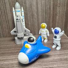 Rocket Spaceship Toy That Can Take Off, Press To Launch Rocket Spaceship Toy Car, Astronaut Figurine, Ideal Gift For Birthday Party - White - View 4