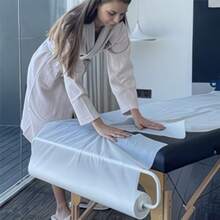 1卷50片装一次性床单，SPA床罩，按摩床纸卷，适用于按摩床、SPA床、纹身床和检查床 - 彩色 - 查看 6