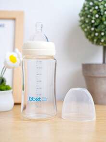 1pc Baby Wide-Mouth Glass Milk Bottle, Large Capacity, Anti-Colic, Suitable For Daily Baby Feeding - Multicolor - View 8