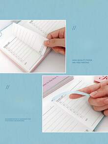 100 Pages Per Book - New Year's Perfect Plan Book, The Self-Discipline Companion In Your Pocket The Joyful Guide To Completing Todo List - Purple, Coffee, And Blue PU Leather Covers, A Small And Exquisite Planning Book, A Double-Sided Diary And Note-Taking Notebook Essential For Office And Study, A Hand-Bound Journal - A - View 8