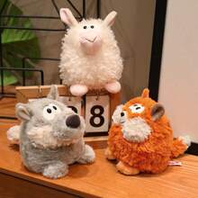 1个桌面玩偶，卡通森林动物造型，可爱狼、狐狸、棕熊图案，学习伙伴，减压玩偶，儿童生日/圣诞节/复活节/母亲节礼物 - 彩色 - 查看 13