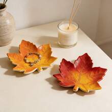 枫叶托盘硅胶模具，粘土模具，适用于制作肥皂、石膏、聚合物粘土和树脂DIY工艺品模具，是情人节、复活节、母亲节和生日礼物的完美选择。 - A - 查看 4