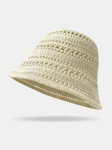 1 Piece, Women's Summer Bucket Hat, Sun Protection Hat, Beach Hat, Sun Protection Bucket Hat, Bohemian Wind Hat, Suitable For Wearing With Dresses During Travel - B - View 6