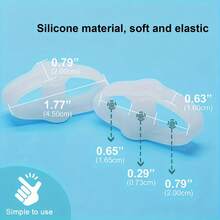 3 Pairs Big Omega Shaped Toe Separator, Double Hole Toe Divider Unisex - Multicolor - View 2