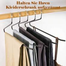 BKFUN Heavy Duty Standard Hangers, Metal Pants Hangers 20/10/5 Packs, Non-Slip Closet Organizer For Jeans & Ties, Perfect Christmas Gift For Home & Commercial Use - View 5