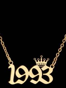 1 Customized Minimalist Fashion Retro Hip-Hop Digital Women's Pendant Necklace - Style 5 - View 3