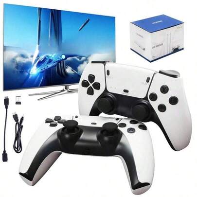M15 Retro Gaming Console With 4K HD Output & Wireless Controller Plug-And-Play Gaming System, Preloaded With 20,000+ Games, Includes 2 Controllers, Arcade Gaming Console, Christmas Gift.
