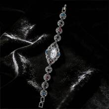 1件复古风格女士石英手链腕表，神秘眼睛设计，时尚奢华小众风格，阿拉伯数字刻度，节日礼物 - 白色 - 查看 2