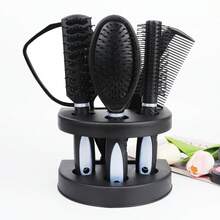 4件套美发梳套装 - 包括梳子、卷发梳、滚筒梳和宽齿梳，专业美发工具，新年礼物 - 彩色 - 查看 12