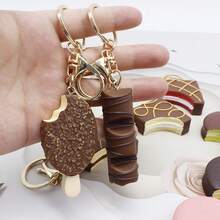 Mini Realistic Chocolate Pendant, Ice Cream/Kinder Chocolate Filled Cake Keychain Bag Charm - Multicolor - View 5
