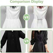 2pcs Waist Cincher, Vintage Dress Cincher, Back Strap Shawl Cardigan Cincher, Waist Tightener (Classic), Metal, No Gems - 多色 2 - 查看 6