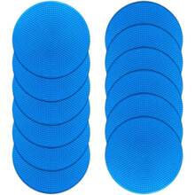 Poly Spot Markers 9 Inch Non - Slip Rubber Agility Markers Flat Field Cones Floor, Soccer, Basketball Training Markers, School Activities, Exercise Drills, Social Distancing - 4 Inch 12Pcs(Blue) - View 2