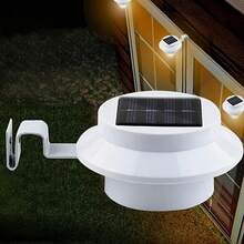 4 PCS Solar Outdoor Lights, Gutter Solar Lights, IP44 Waterproof, Smart Light Sense, 3200mAh,3LED Lights, Solar Path Lighting, Automatic Dusk To Dawn Function, Solar Searchlights And Security Lights For Patio, Garden, Garage, Driveway And Camping - White - 4pcs - View 10