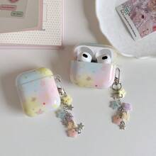 Funda para auriculares con diseño de teñido anudado, funda para auriculares IMD adecuada para AirPods 1/2/3/4/Pro - Blanco - Ver 7