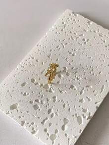 1枚不锈钢时尚创意优雅锆石字母戒指，百搭女士礼物 - 鋯石字母戒指 - 查看 7