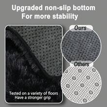 Super Soft Shaggy Area Rug For Living Room, Thick Fuzzy Rug For Bedroom, Kitchen, Bathroom, Modern Decor Aesthetic, Upgrade Non-Slip Fluffy Carpet, Ideal Gift For Valentine's Day Housewarming, Easter, Dry Clean Only, With 4 Carpet Stickers, Burgundy Red - Rượu vang đỏ - Xem 9