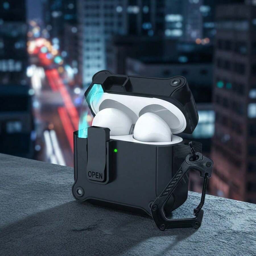 Air P0ds 4 Protective Case 2026 Upgrade Magnetic Adsorption Safety Lock Anti-Drop Earphone Case Compatible With Apple Air P0ds 4 - Multicolor - View 1