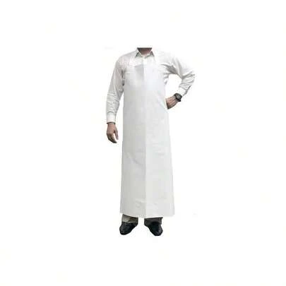 PVC General Use Polyester Apron, White, Large