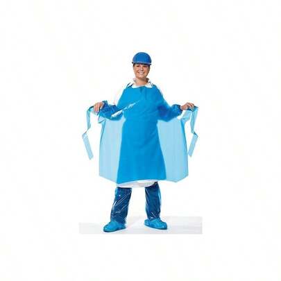 Bib Apron, PolyCo VR, Blue, 45 In, Universal